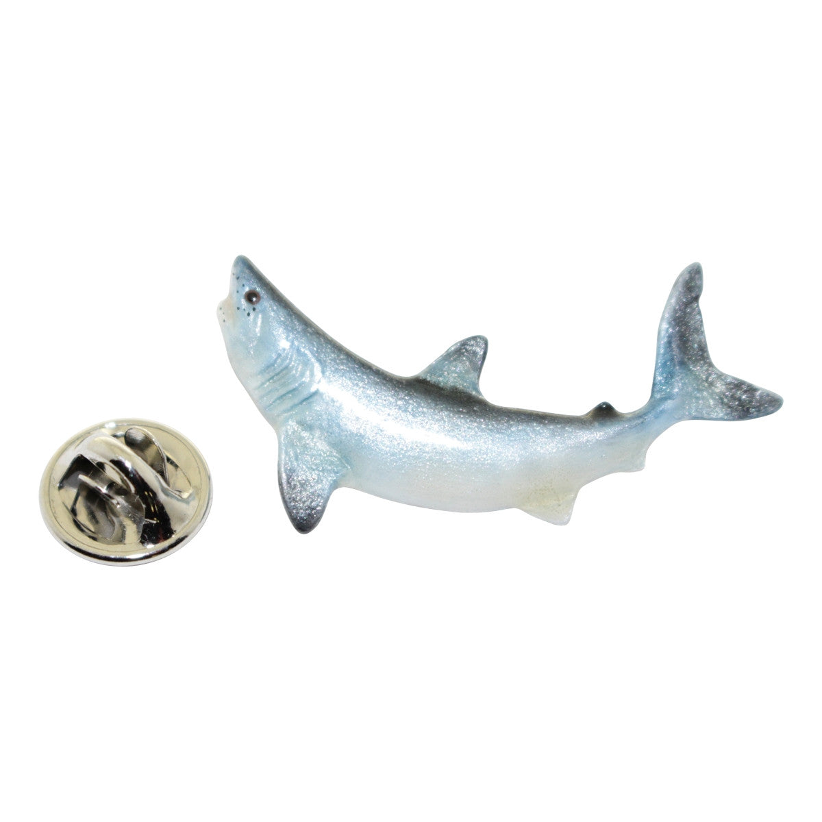 Mako Shark Pin ~ Hand Painted ~ Lapel Pin ~ Hand Painted Lapel Pin ~ Sarah's Treats & Treasures